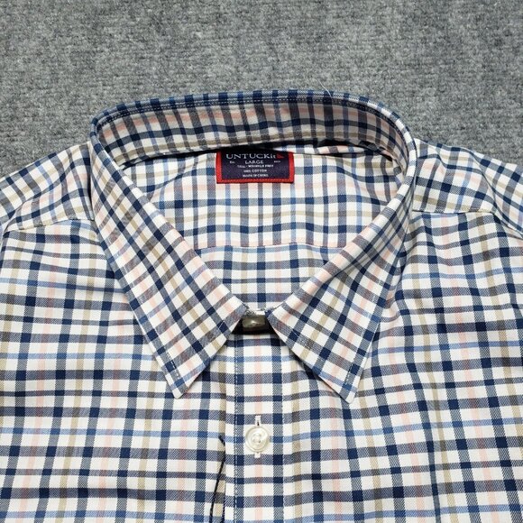 UNTUCKit Seyval WF Shirt Mens LT Multicolor Check Long Sleeve Button Up New - Picture 4 of 13